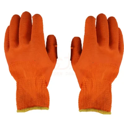 Rubber mixed cotton gloves