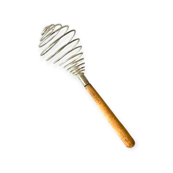 Egg masher with wooden hand