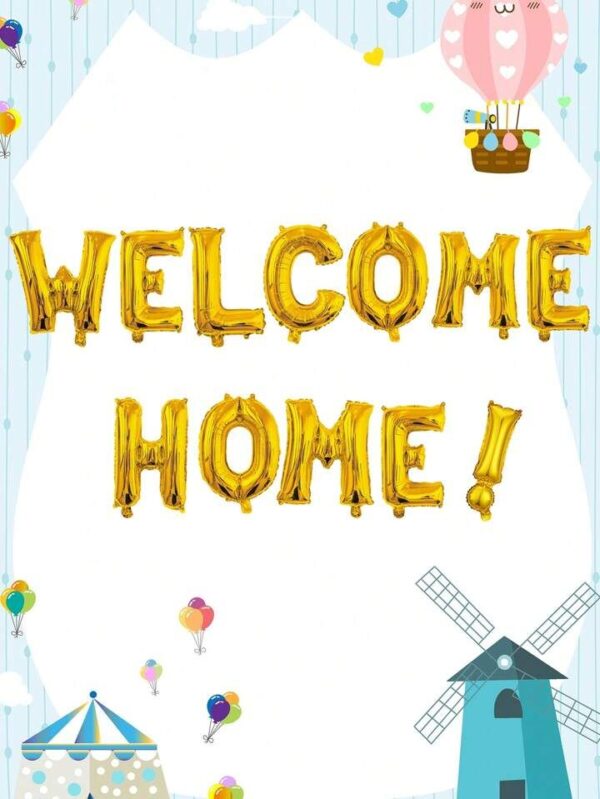 WELCOME HOME STIKER BALLON