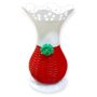 RED&WHITE FANCEY VASE