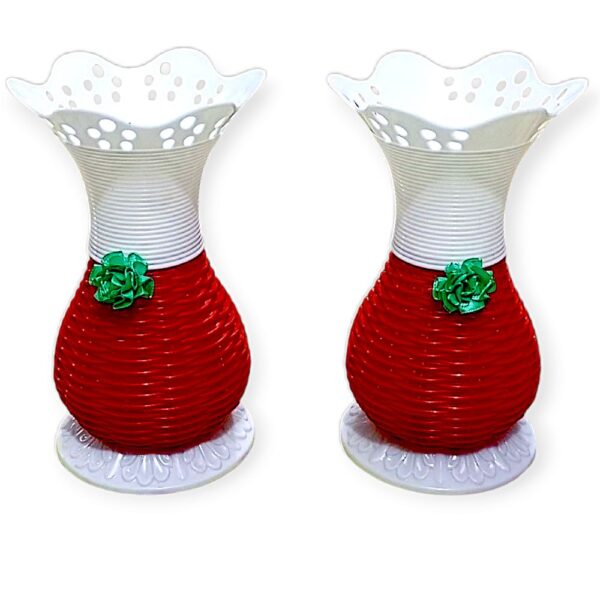RED&WHITE FANCEY VASE (2 pcs)