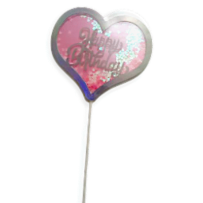 BIRTHDAY PINK CAKE TOPPER