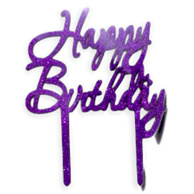 BIRTHDAY PERPULE CAKE TOPPER STICK