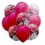 RED & MULTI WHITE PARTY BALOONS
