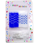 BIRTHDAY BLUE & WHITE FANCY CANDLES