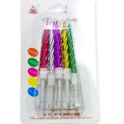 BIRTHDAY MULTI METALLIC SHINING CANDELS