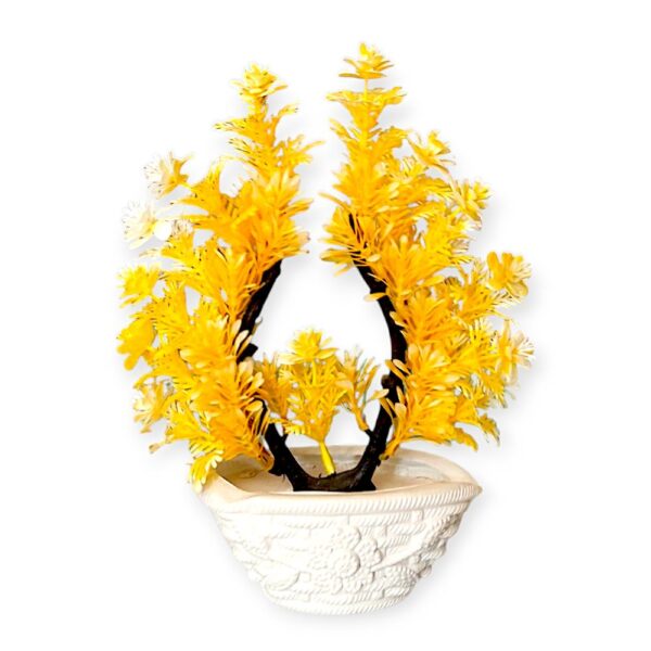 YELLOW LEAVES & WHITE VASE