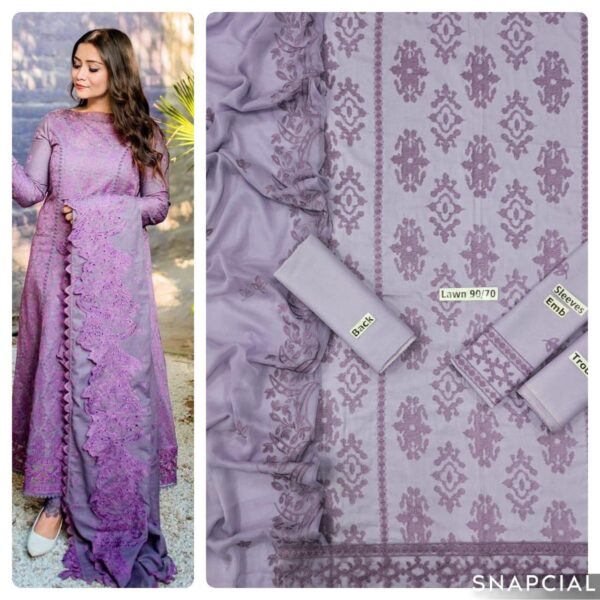 FABRIC DHANAK  WITH WOOL SHAWL 3pcs