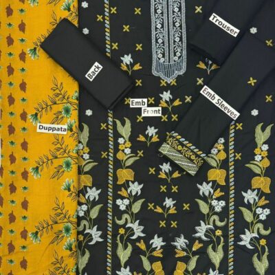 FABRIC DHANAK WITH WOOL SHAWL 3pcs