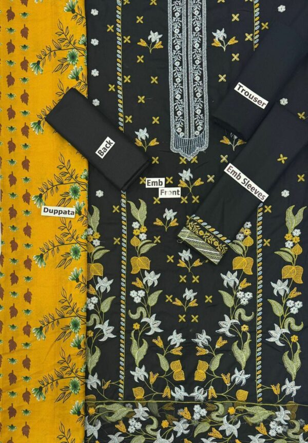 FABRIC DHANAK WITH WOOL SHAWL 3pcs