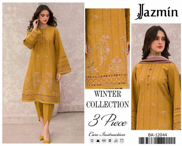 FABRIC DHANAK  WITH WOOL SHAWL 3pcs