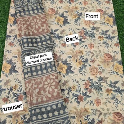 (Bin Saeed Lawn 2025)  3pc    Fabric Lawn