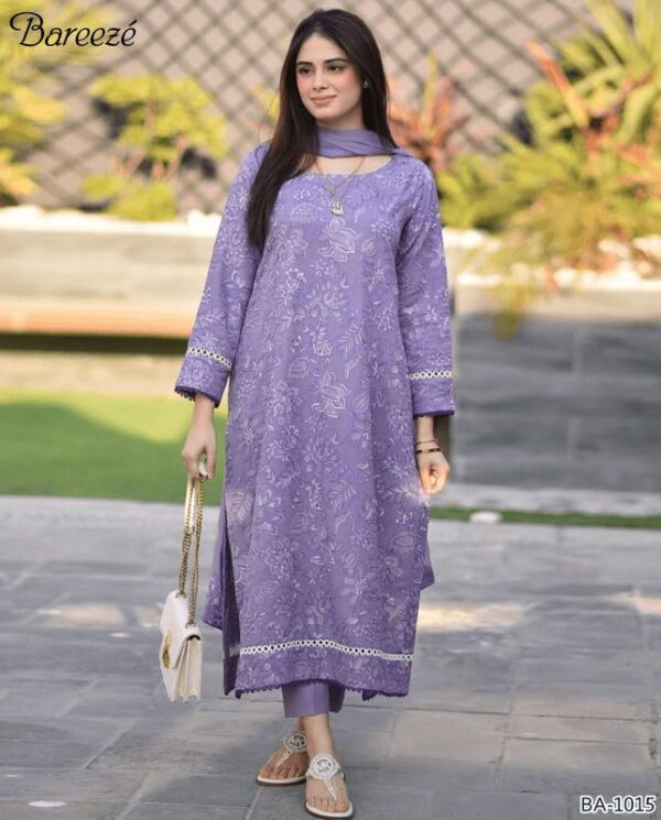 DHANAK EMB 3pc WITH DHANAK EMB DUPPATA   WINTER COLLECTION