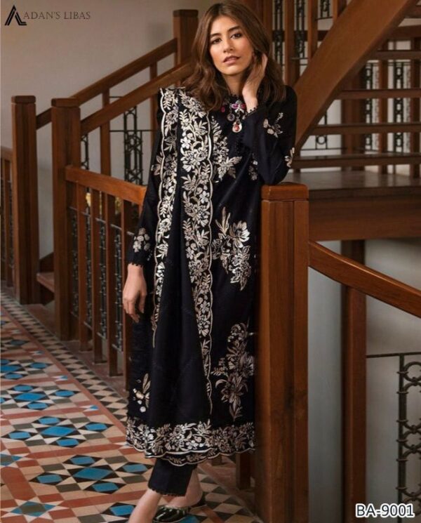 DHANAK EMB 3pc WITH DHANAK EMB DUPPATA     WINTER COLLECTION