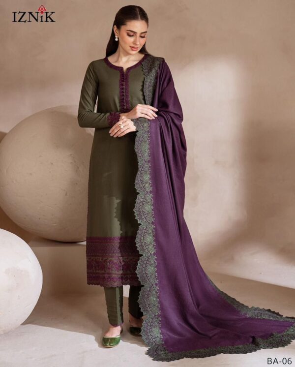 DHANAK EMB 3pc WITH BAMBER EMB DUPPATA    WINTER COLLECTION