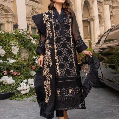 DHANAK EMB 3pc WITH BAMBER EMB DUPPATA   WINTER COLLECTION