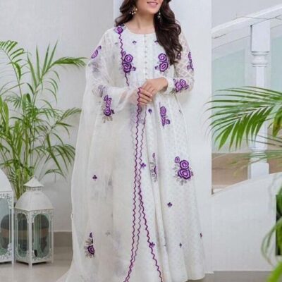 DHANAK EMB 3pc WITH BAMBER EMB DUPPATA   WINTER COLLECTION
