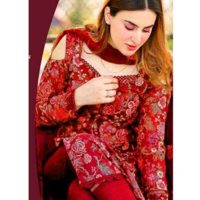 DHANAK EMB 3pc WITH BAMBER EMB DUPPATA    WINTER COLLECTION