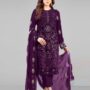 DHANAK EMB 3pc WITH DHANAK EMB DUPPATA   WINTER COLLECTION