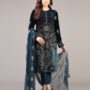 DHANAK EMB 3pc WITH DHANAK EMB DUPPATA    WINTER COLLECTION