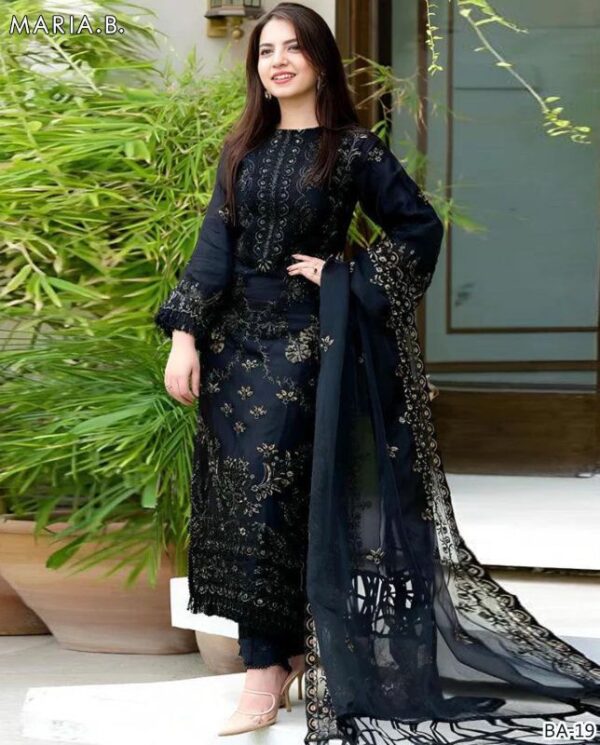 DHANAK EMB 3pc WITH DHANAK EMB DUPPATA   WINTER COLLECTION