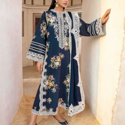 DHANAK EMB 3pc WITH DHANAK EMB DUPPATA   WINTER COLLECTION