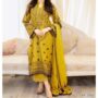 DHANAK EMB 3pc WITH DHANAK EMB DUPPATA    WINTER COLLECTION